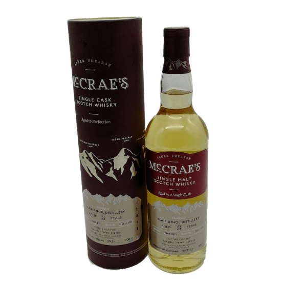 MCCRAE'S Blair Athol Highland Single Cask, Single Malt Whisky 8 years, in tube
